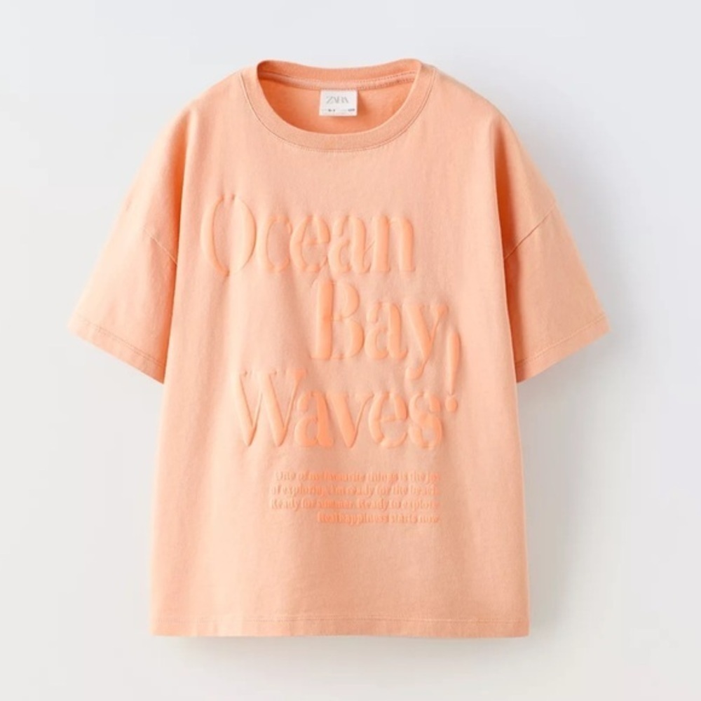 Zara Coral Graphic Tee